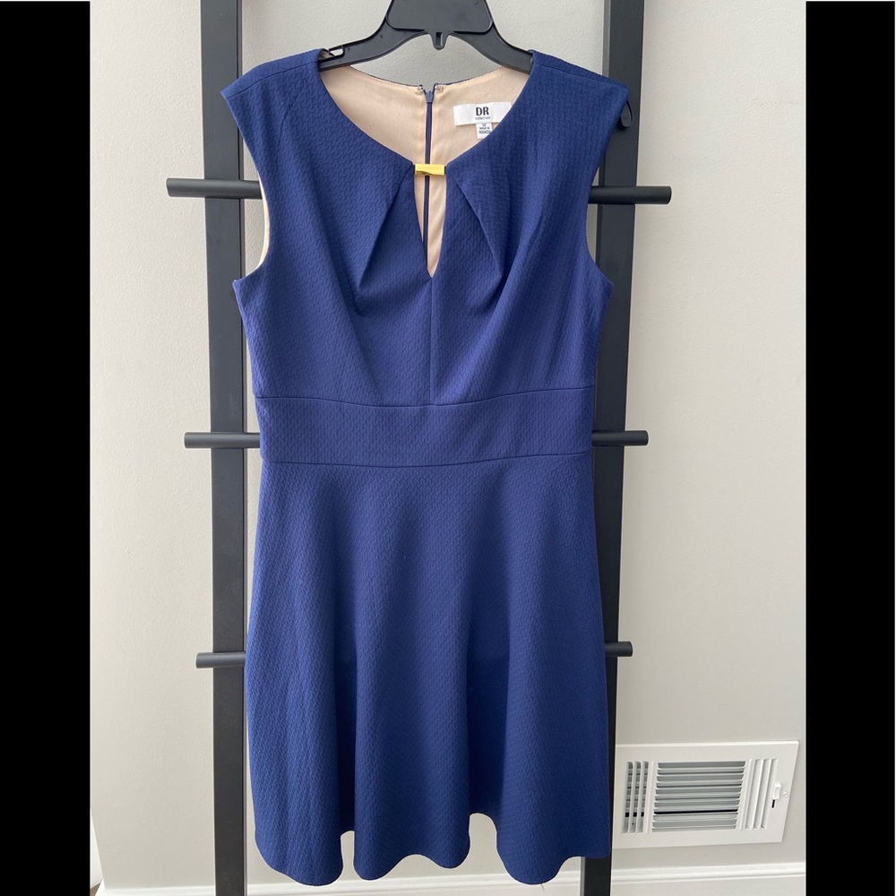 Blue cap sleeves dress